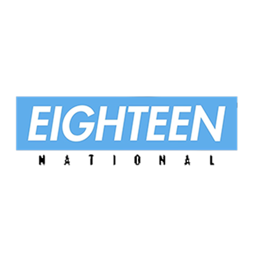 eighteen national logo glow